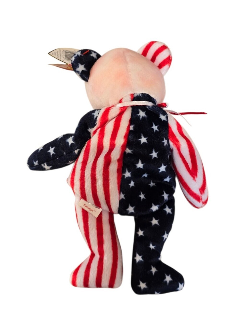 TY Spangle Bear Stars & Stripes Patriotic Beanie Baby - Picture 4 of 7